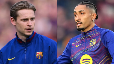 Flick confirms return of Barcelona duo Raphinha, De Jong