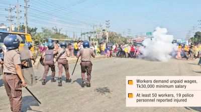 Dozens injured as Uttara RMG workers clash with police