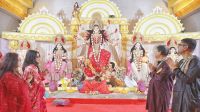 Devotees bring festive spirit to Durga Puja mandaps