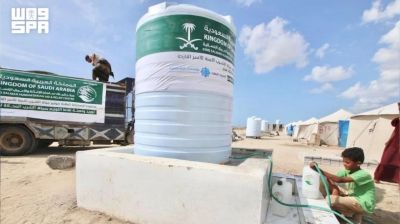 KSrelief provides drinking water to 2,000 displaced people in Yemen