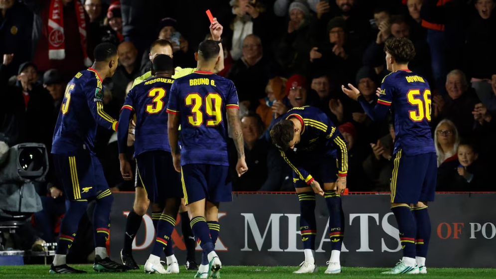 Arsenal lose appeal against Dowman red card, FA says