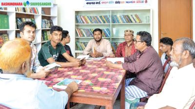 Shuvosangho’s library promotes reading habits in Madaripur