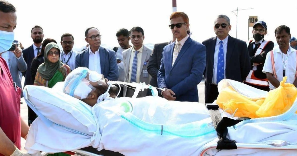 Air ambulance carrying Hadi leaves Dhaka for Singapore