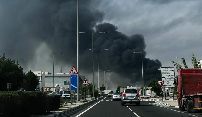 Debris falls on Abu Dhabi warehouse after drones intercepted