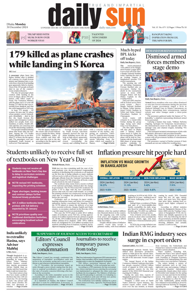 Daily Sun- 30 Dec 2024 | Page 2 | Second Edition